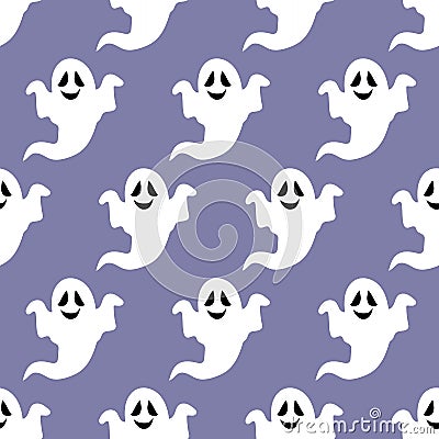 Ghost seamless pattern Vector Illustration