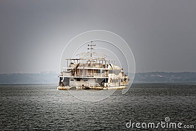 Ghost ship in Bay of Arabian sea Stock Photo