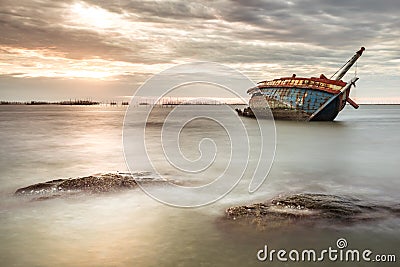 Ghost ship Stock Photo