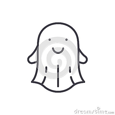 Ghost stories black icon concept. Ghost stories flat vector symbol, sign, illustration. Vector Illustration