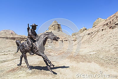 Ghost Town of the World at Xinjiang Editorial Stock Photo