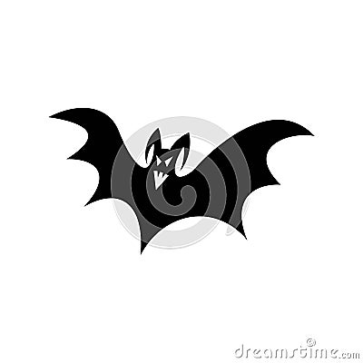Ghost vampire, the ghostly and spooky silhouette of bat to attribute to halloween Stock Photo