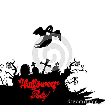 Ghost vector halloween spooky illustration cartoon fear Vector Illustration