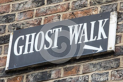 Ghost Walk Sign Stock Photo