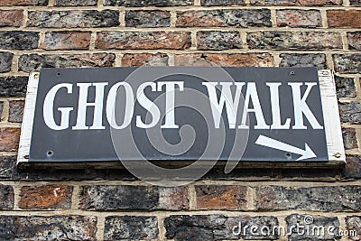 Ghost Walk Sign Stock Photo