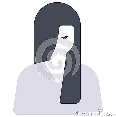 Ghost woman flat illustration Vector Illustration