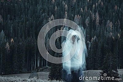 Ghostlike long exposure formation Stock Photo