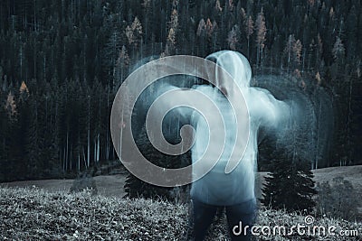 Ghostlike long exposure formation Stock Photo