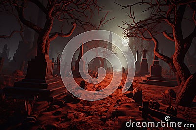 Ghostly Cemetery Path Shadows Shadows cast on a Stock Photo