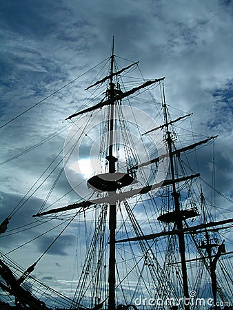 A ghostly ship Stock Photo