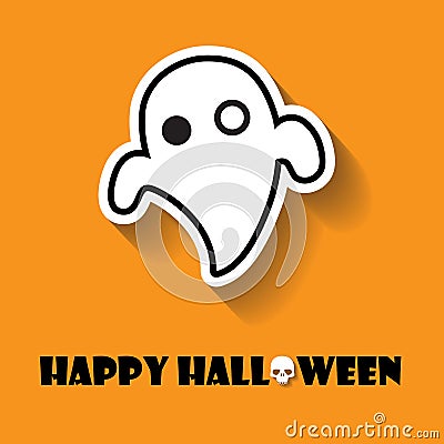 Ghosts halloween icon Vector Illustration