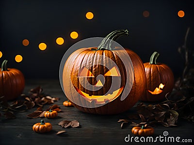 Ghoul-icious Delights: Spooky Happy Halloween Textures Stock Photo