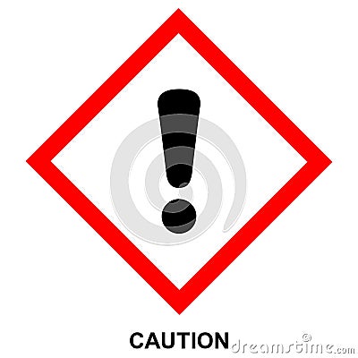 GHS hazard pictogram - CAUTION Vector Illustration