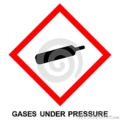 GHS hazard pictogram - PRESSURE Vector Illustration