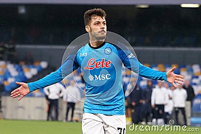 Italian Serie A league between Napoli vs Inter Editorial Stock Photo