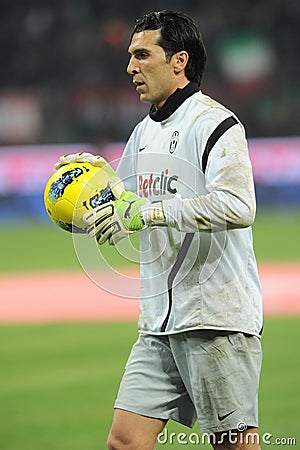 Gianluigi Buffon during the Milan Juventus championship match Editorial Stock Photo