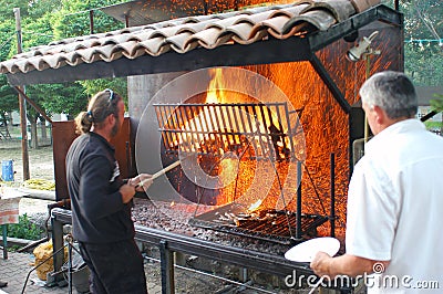 Giant barbecue Editorial Stock Photo