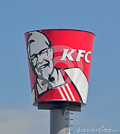 Giant Bucket of Kentucky Fried Chicken Editorial Stock Photo