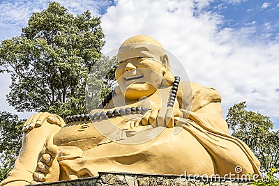 Giant buda, Buddhist Temple, Foz do Iguacu, Brazil. Stock Photo