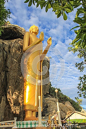 The Giant Buddha At Khao Takiab Temple Mountain, Hua Hin Stock Photo