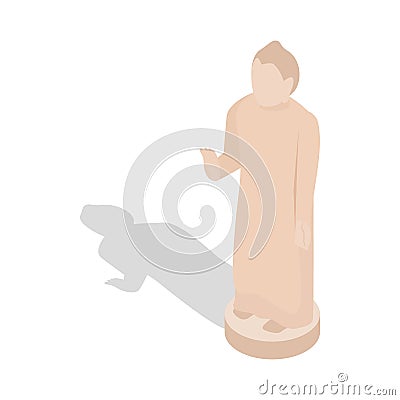 Giant Buddha statue, Sri Lanka icon Vector Illustration