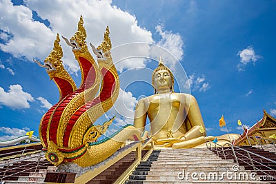 Giant buddha of Wat Muang Stock Photo
