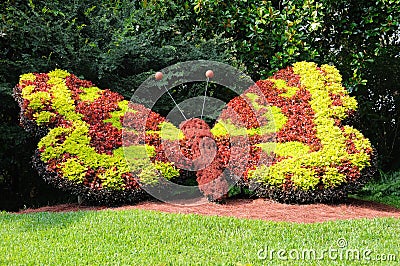 Giant Butterfly Garden Decoration Stock Photo