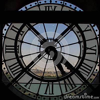 Giant Clock in Musee D'Orsay in Paris Editorial Stock Photo