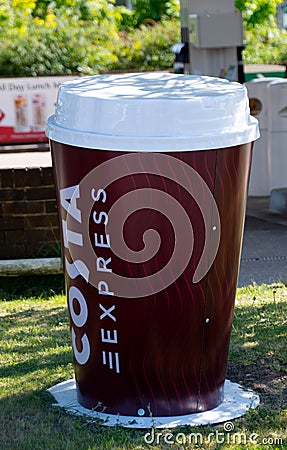 Giant Costa coffeee cup Editorial Stock Photo