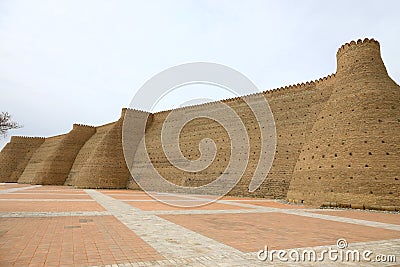 Defending walls in Buchara, Uzbekistan. Stock Photo
