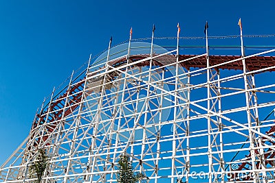 Giant Dipper Rollercoaster at Belmont Park Editorial Stock Photo