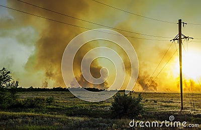 Giant explosion Stock Photo