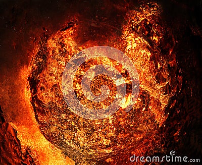 Giant Fireball Stock Photo