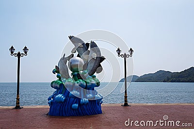 Giant fish sculpture Stock Photo