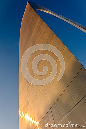 The giant Gateway Arch glitters Editorial Stock Photo