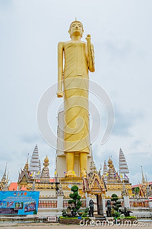 The giant golden Buddha,Buddhism,Thailand Stock Photo