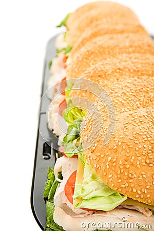 Giant Hoagie Sandwich Border Stock Photo