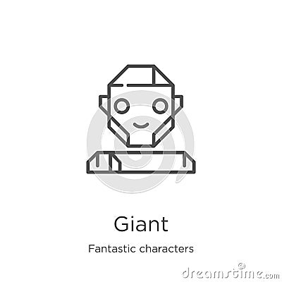 giant icon vector from fantastic characters collection. Thin line giant outline icon vector illustration. Outline, thin line giant Vector Illustration