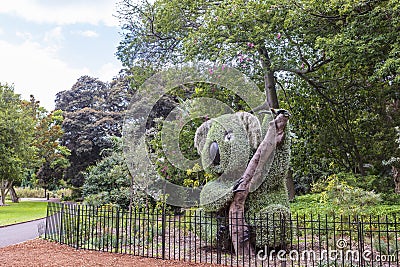 Giant living sculpture at The Royal Botanical Garden in Sydney. Editorial Stock Photo