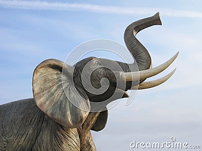 Giant plastic elephant Stock Photo