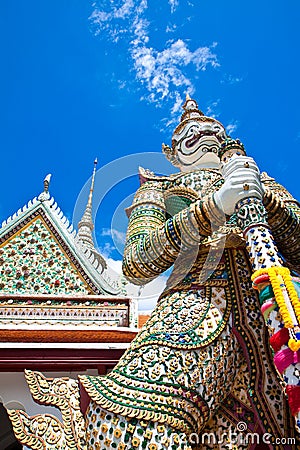 Giant Ramayana in the clear day Stock Photo