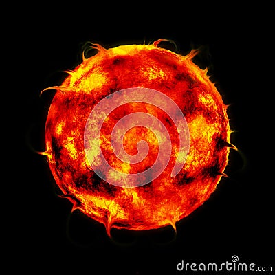 Giant red star Stock Photo