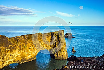 Giant rock ledge - arch Stock Photo