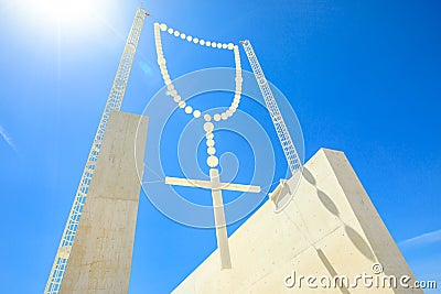 Giant Rosary in fatima Stock Photo
