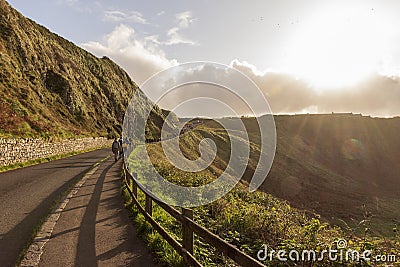 Giant`s Causeway afternoon view, Northen Ireland, United Kingdom Stock Photo