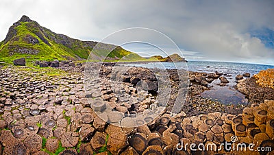 Giant's Causeway Panorama Stock Photo