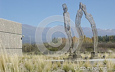 Giant sculptures in the landscape Editorial Stock Photo