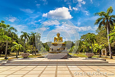 Giant seated Buddha in Colombo Editorial Stock Photo