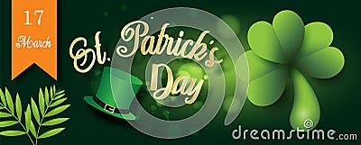 Saint Patrick`s Day greeting card and poster in vector design Vector Illustration