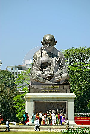 Giant statue of Mahatma Gandhi Editorial Stock Photo